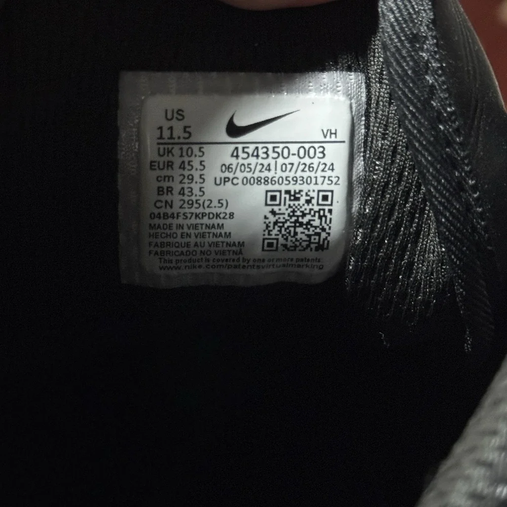 Size 11.5 - Nike Manoa Leather Boots Triple Black 454350 003